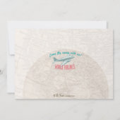 Airline Ticket DestinationBridal Shower Invitation Kaart (Achterkant)