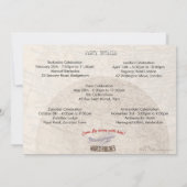 Airline Ticket Party nodigt meerdere datums uit -  Kaart (Achterkant)