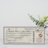 Airline Ticket Wedding Uitnodiging (Staand voorkant)