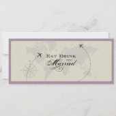Airline Ticket Wedding Uitnodiging (Achterkant)