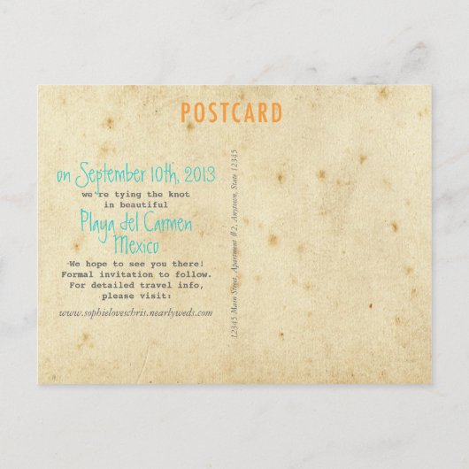  Airline Travel Illustration Sla de datum op Aankondigingskaart (Achterkant)