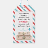 Airline World Travel Baby shower Mini Bottle Favor Cadeaulabel (Voorkant)