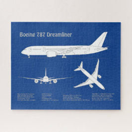 Airliner 787 - Vliegtuigblauwdruk Tekenplan ABD Legpuzzel