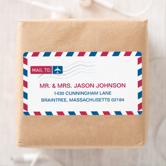 Airmail Address Mailing Etiket (Insitu)