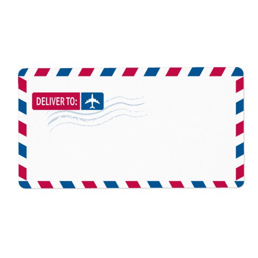 Airmail Address Mailing | LEVEREN AAN: Etiket (Voorkant)