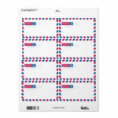 Airmail Address Mailing | LEVEREN AAN: Etiket (Full Sheet)