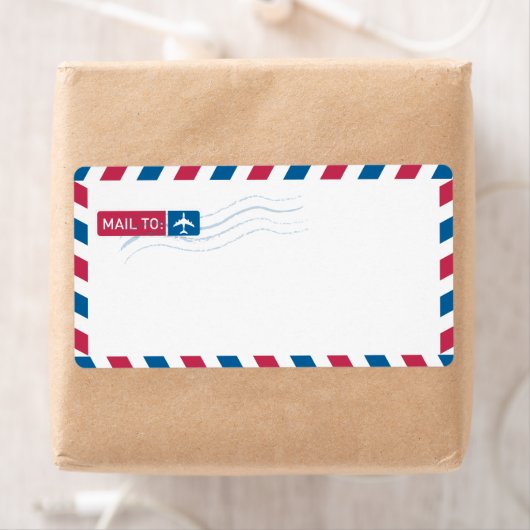 Airmail Address Mailing | POST AAN: Etiket (Insitu)