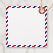 Airmail Bagagelabel sparen de Datum Bedankjes Labels (Achterkant)