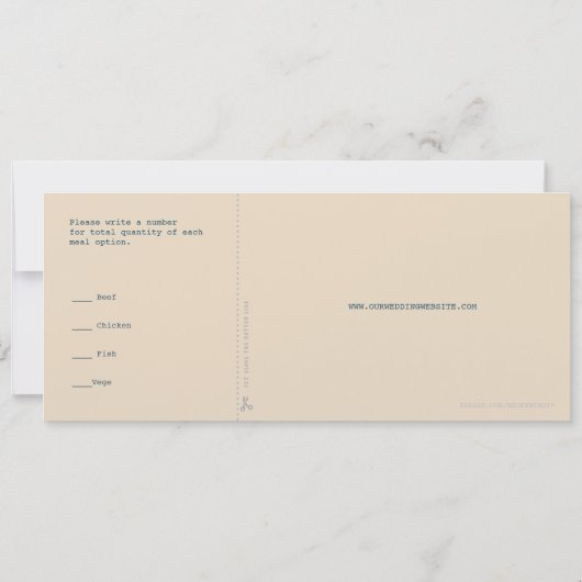 Airmail Boarding Pass Weduwen Uitnodiging (Achterkant)