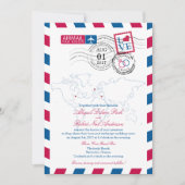 Airmail bruiloft New York, Schotland en Griekenlan Kaart (Voorkant)