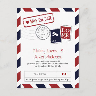 Airmail Celebration Kaart Save the Date