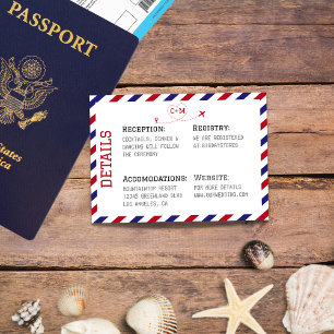 Airmail Destination Wedding Informatiekaartje