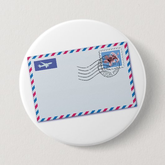 Airmail Envelope Button (Voorkant)