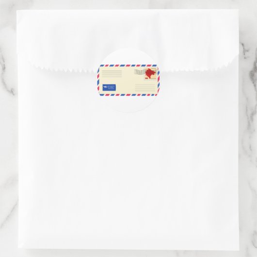 Airmail Envelope Stickers (Tas)