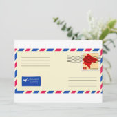 Airmail Envelope-uitnodigingen Kaart (Staand voorkant)