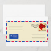 Airmail Envelope-uitnodigingen Kaart (Voorkant / Achterkant)