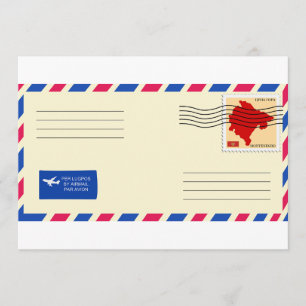 Airmail Envelope-uitnodigingen Kaart