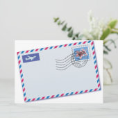 Airmail Envelope-uitnodigingen Kaart (Staand voorkant)