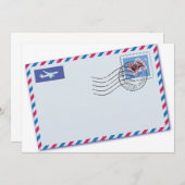 Airmail Envelope-uitnodigingen Kaart (Voorkant / Achterkant)
