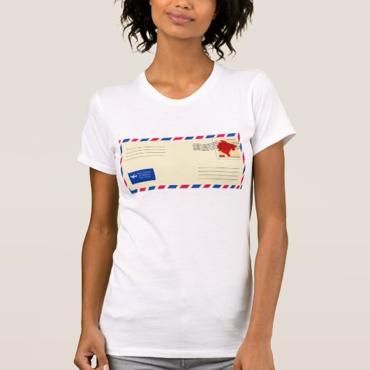 Airmail Envelope Womens T-Shirt (Voorkant)
