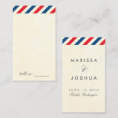 Airmail Escort Card-Label Plaatskaartje (Voorkant / Achterkant)