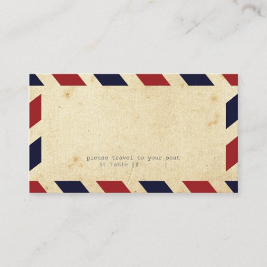 Airmail Escort Card Plaatskaartje (Voorkant)
