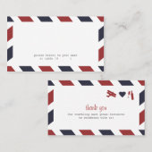 Airmail Escort Card Plaatskaartje (Voorkant / Achterkant)