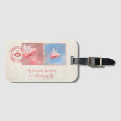 Airmail Flying Pig Postage Luggage Tag Bagagelabel (Voorkant (horizontaal))