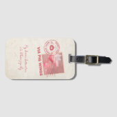 Airmail Flying Pig Postage Luggage Tag Bagagelabel (Voorkant (horizontaal))