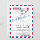 Airmail Heart UK en Austraila Save the Date (Voorkant)