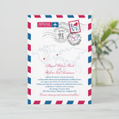 Airmail Heart UK en Missouri Verenigde Staten Trou Kaart (Staand voorkant)