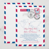 Airmail Heart Verenigd Koninkrijk en Australië Wed Kaart (Voorkant / Achterkant)