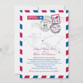 Airmail Heart Verenigd Koninkrijk en Australië Wed Kaart (Voorkant)