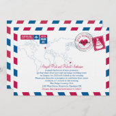 Airmail Heart Verenigd Koninkrijk en Australië Wed Kaart (Voorkant / Achterkant)