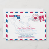 Airmail Heart Verenigd Koninkrijk en Australië Wed Kaart (Voorkant)