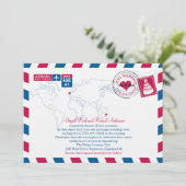 Airmail Heart Verenigd Koninkrijk en Australië Wed Kaart (Staand voorkant)