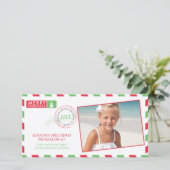 Airmail Holiday Greeting Kaart (Staand voorkant)