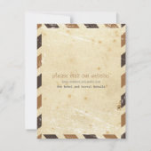 Airmail Invitation Card Save The Date (Achterkant)