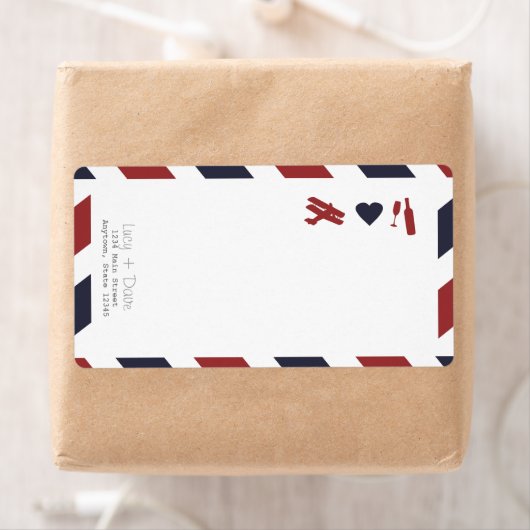 Airmail Label met retouradres (Insitu)