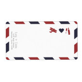 Airmail Label met retouradres (Voorkant)