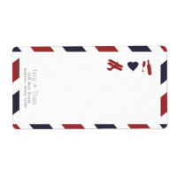 Airmail Label met retouradres