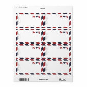 Airmail Label met retouradres (Full Sheet)