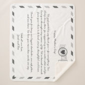 Airmail liefdesbrief aan mama sherpa deken (Voorkant)