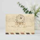 Airmail Love Letter Weddenrenkaart RSVP Kaartje (Staand voorkant)
