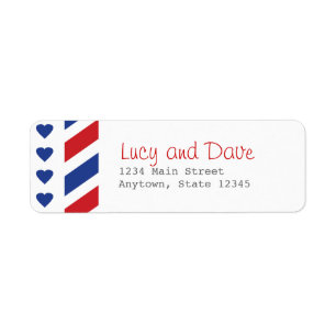 Airmail met het Etiket van het Adres van de Terugk