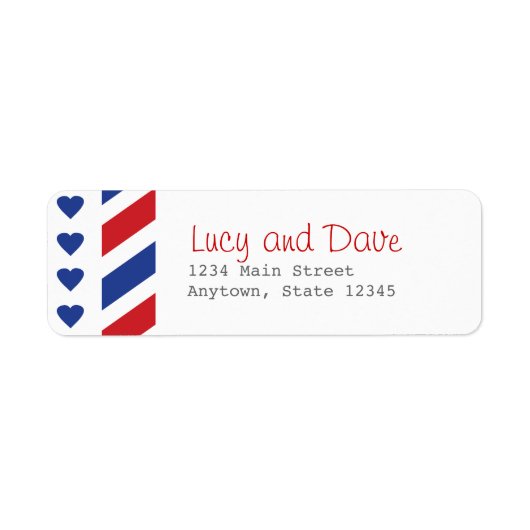 Airmail met het Etiket van het Adres van de Terugk (Voorkant)