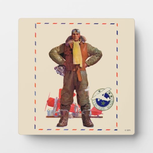 Airmail Pilot Fotoplaat (Voorkant)