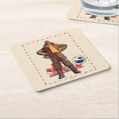 Airmail Pilot Kartonnen Onderzetters (Schuin)