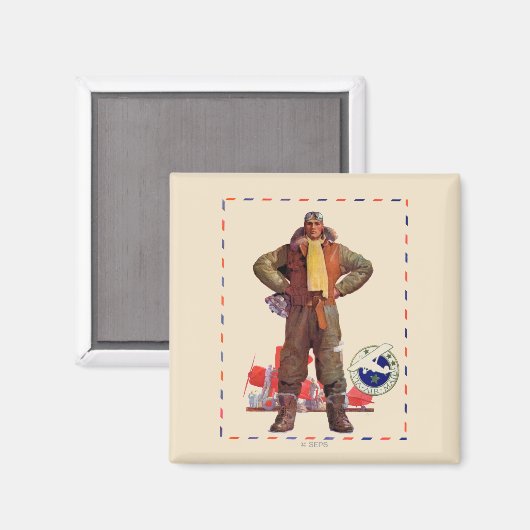 Airmail Pilot Magneet (Voorkant / Achterkant)