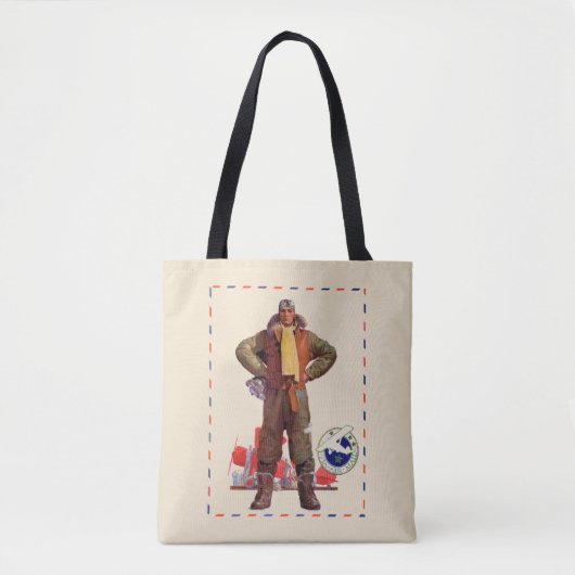 Airmail Pilot Tote Bag (Voorkant)